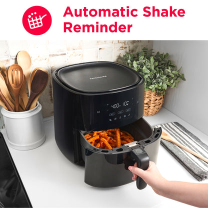 Frigidaire 3-in-1 5.3 Quart Black Air Fryer: Bake, Reheat, Healthy Frying