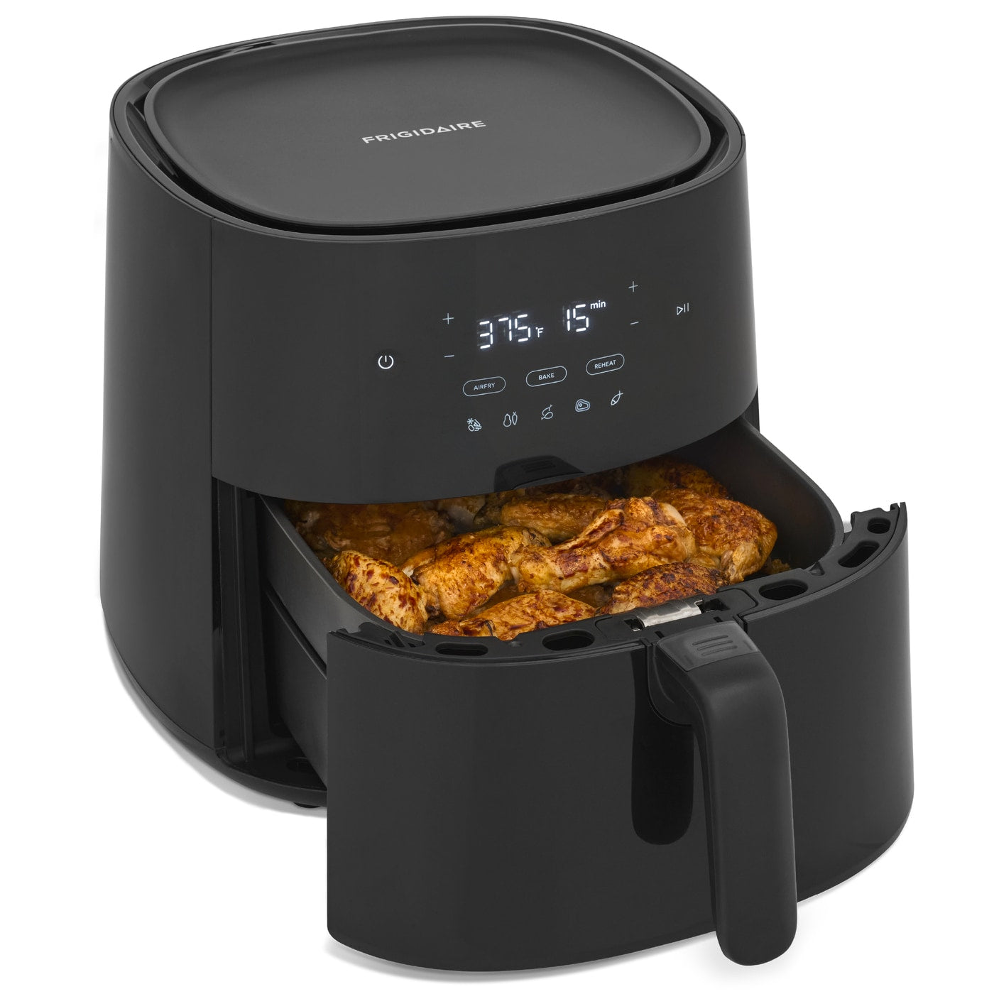 Frigidaire 3-in-1 5.3 Quart Black Air Fryer: Bake, Reheat, Healthy Frying