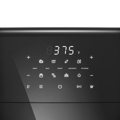 Frigidaire 5-in-1 Black Air Fryer, Bake, Dehydrate, Rotisserie Countertop Oven