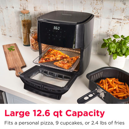 Frigidaire 5-in-1 Black Air Fryer, Bake, Dehydrate, Rotisserie Countertop Oven