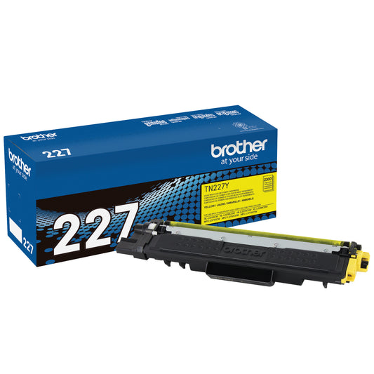 Brother Genuine TN-227Y High Yield Yellow Toner Cartridge 2,300 Yield