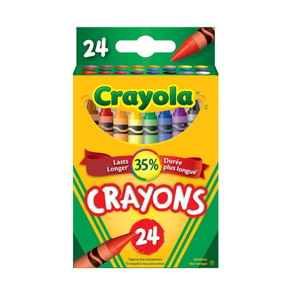 Crayola Classic 24-Count Art Crayons: Vibrant, Durable, Non-Toxic Coloring Fun
