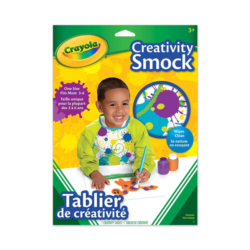 Crayola Kids' Reusable Art Creativity Smock with Adjustable Long Sleeves