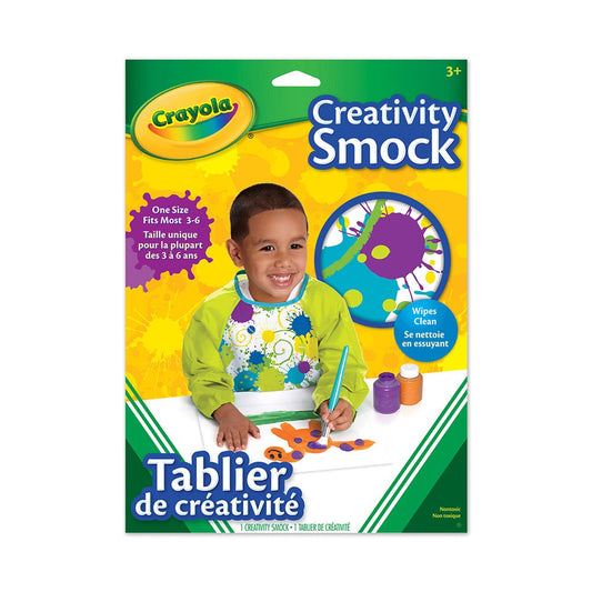 Crayola Kids' Reusable Art Creativity Smock with Adjustable Long Sleeves