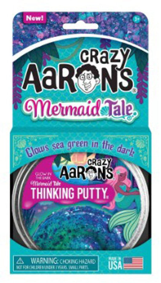 Crazy Aaron's Magical Mermaid Tale Glowbright Thinking Putty Sensory Toy