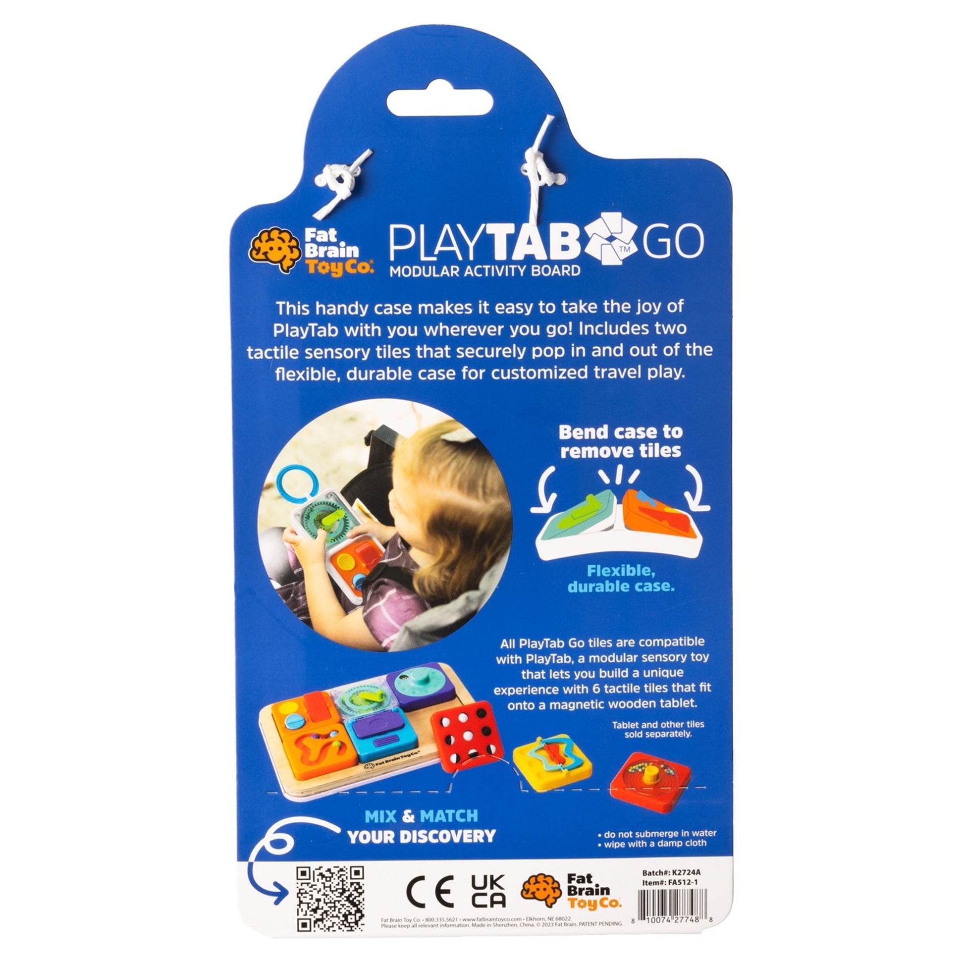 Fat Brain PlayTab GO Portable Sensory Fidget Toy for Toddlers & Kids
