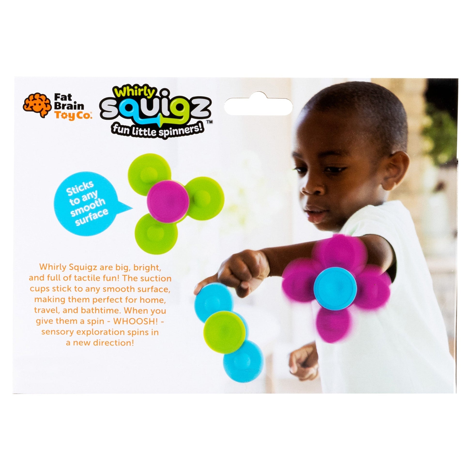 Fat Brain Whirly Squigz: Sensory Suction Cup Spinning Toys for Babies & Toddlers