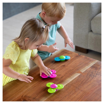 Fat Brain Whirly Squigz: Sensory Suction Cup Spinning Toys for Babies & Toddlers