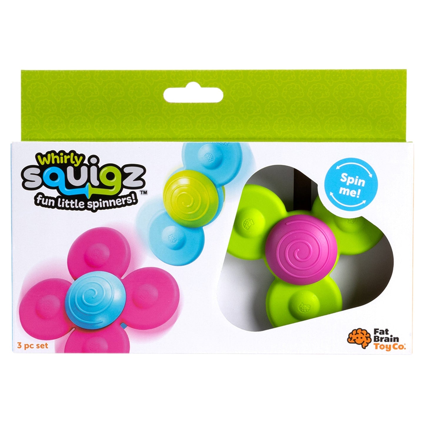 Fat Brain Whirly Squigz: Sensory Suction Cup Spinning Toys for Babies & Toddlers