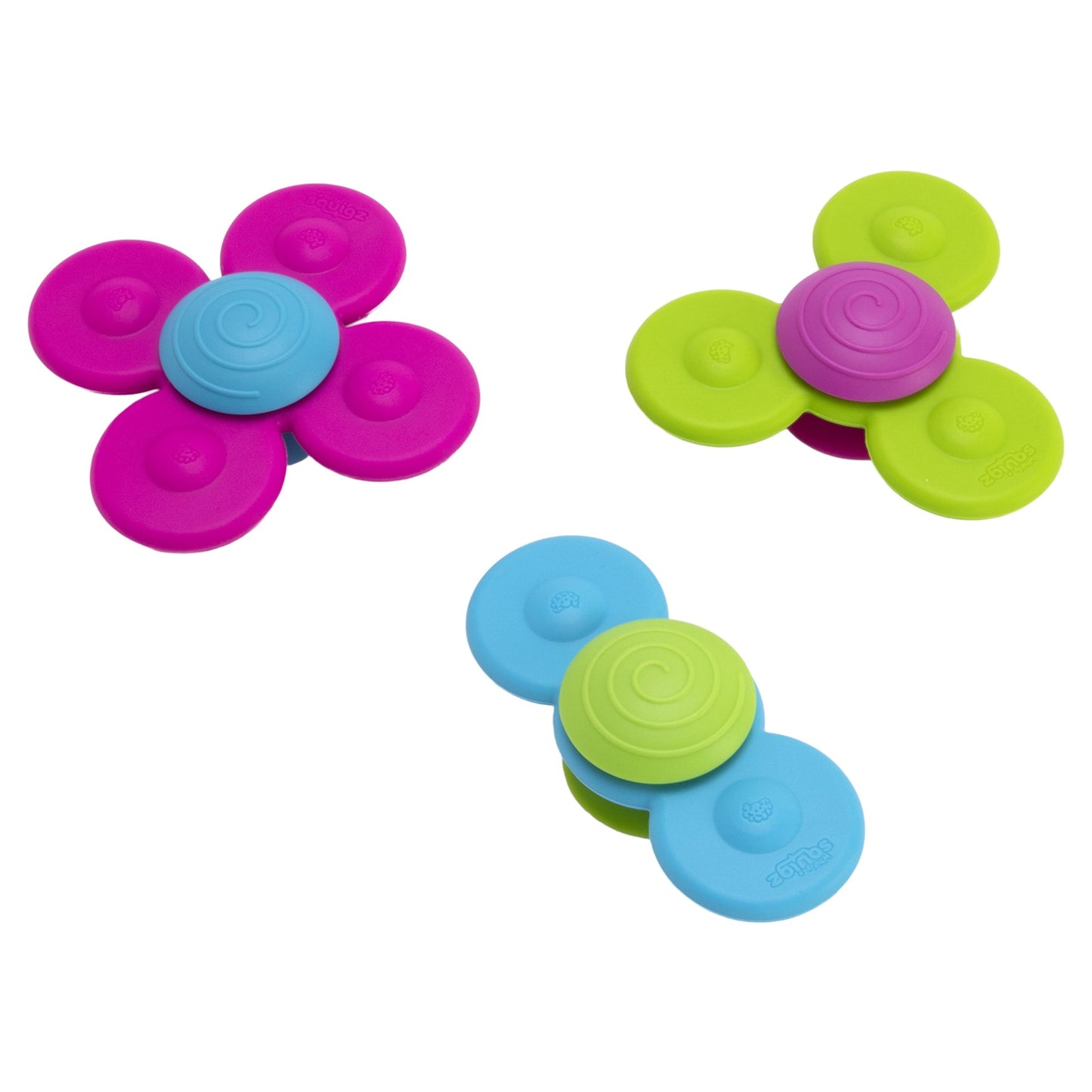 Fat Brain Whirly Squigz: Sensory Suction Cup Spinning Toys for Babies & Toddlers