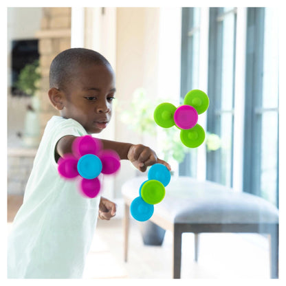 Fat Brain Whirly Squigz: Sensory Suction Cup Spinning Toys for Babies & Toddlers