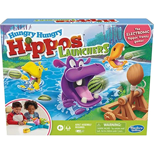 Hasbro Hungry Hungry Hippos Launchers Fast-Paced Watermelon Feeding Frenzy Game