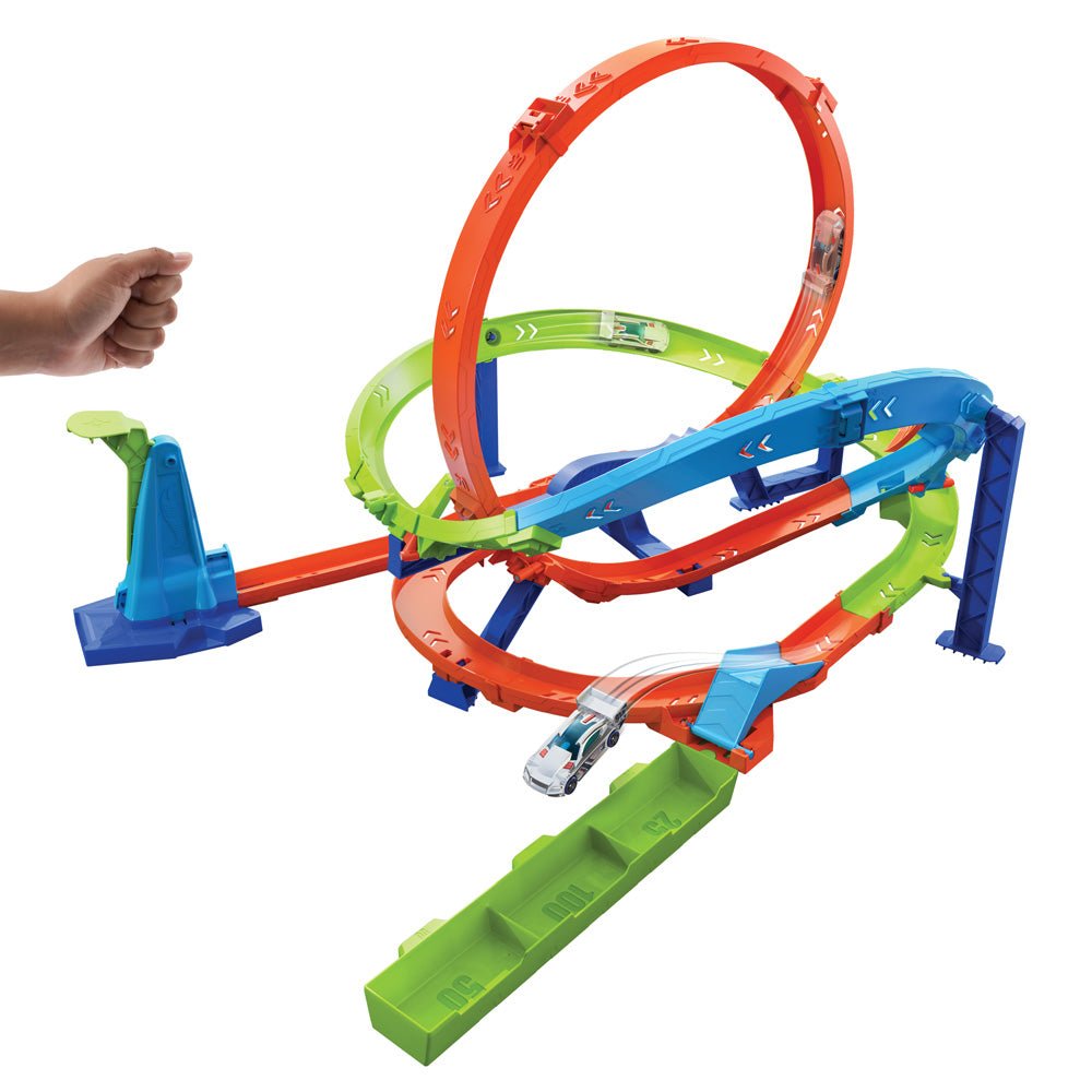 Hot Wheels Loop Cyclone Challenge Track Set: Epic Stunts, Two Play Modes