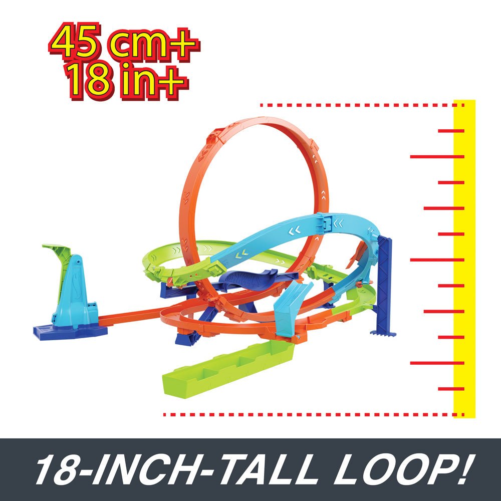 Hot Wheels Loop Cyclone Challenge Track Set: Epic Stunts, Two Play Modes