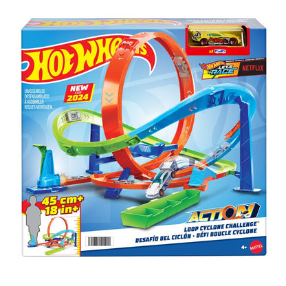 Hot Wheels Loop Cyclone Challenge Track Set: Epic Stunts, Two Play Modes