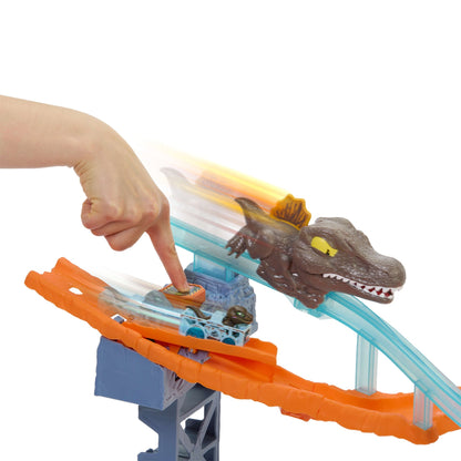 Hot Wheels Racerverse Jurassic World Crash & Splash Dinosaur Track Set