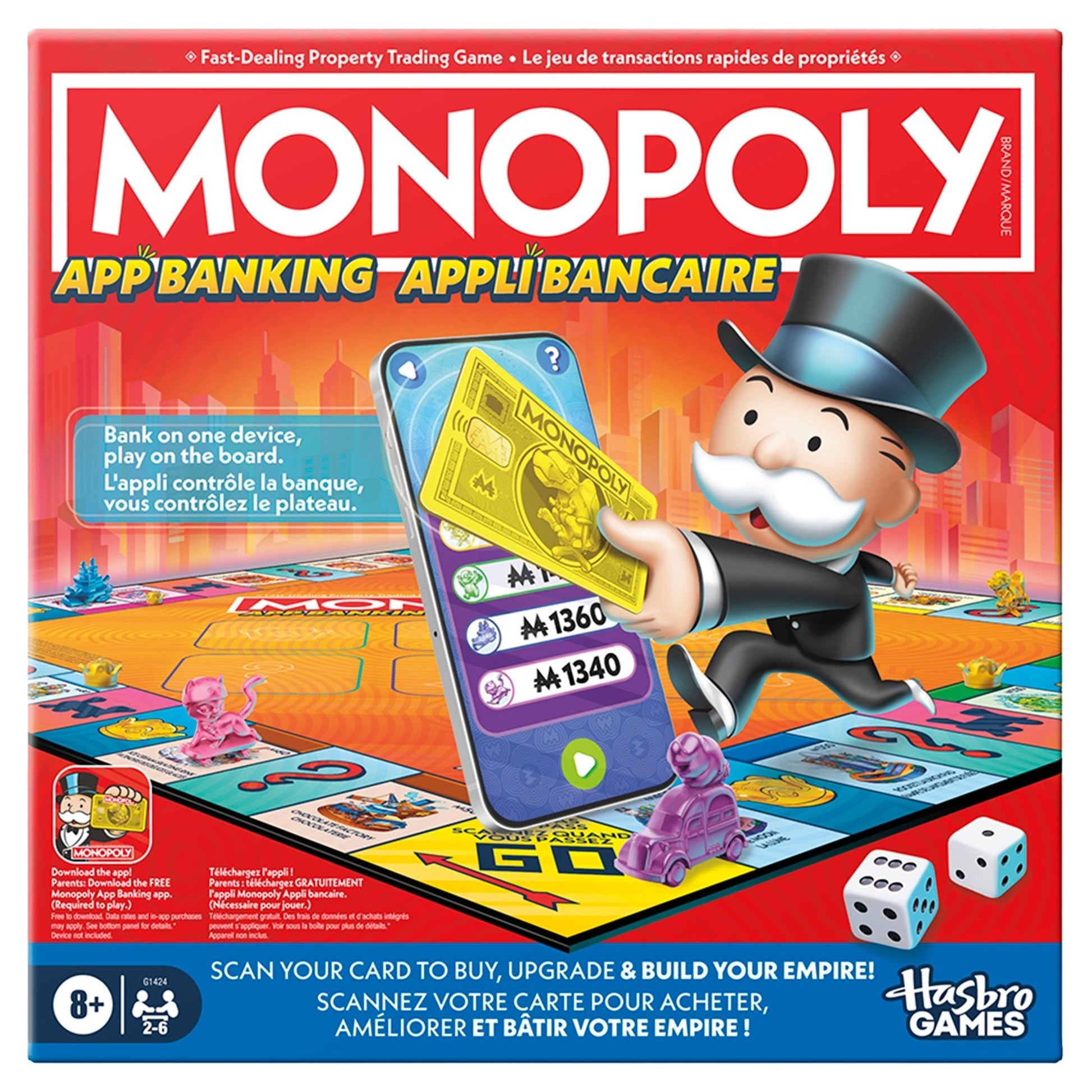 Monopoly App Banking Digital Board Game: Fast-Paced Family Fun for Ages 8+