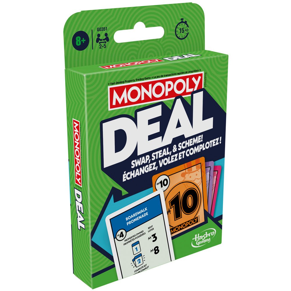 Monopoly Deal Fast-Paced Card Game: Strategic Family Fun for Ages 8+