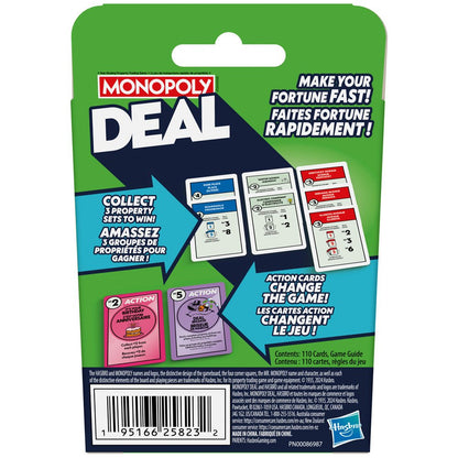 Monopoly Deal Fast-Paced Card Game: Strategic Family Fun for Ages 8+