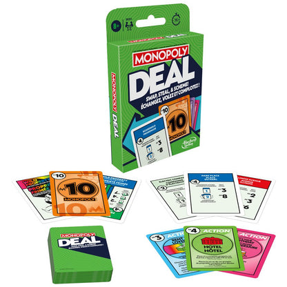 Monopoly Deal Fast-Paced Card Game: Strategic Family Fun for Ages 8+