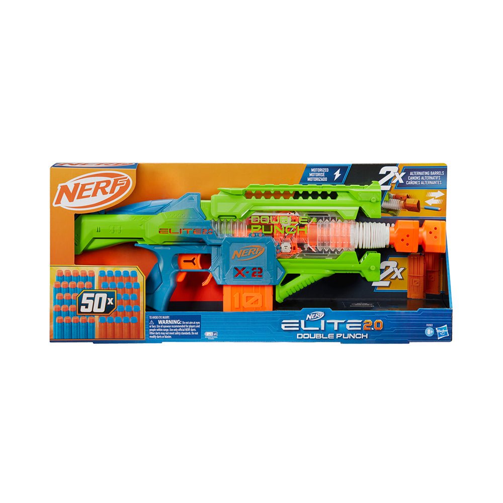 Nerf Elite 2.0 Double Punch Motorized Blaster with Rapid Alternating Barrels