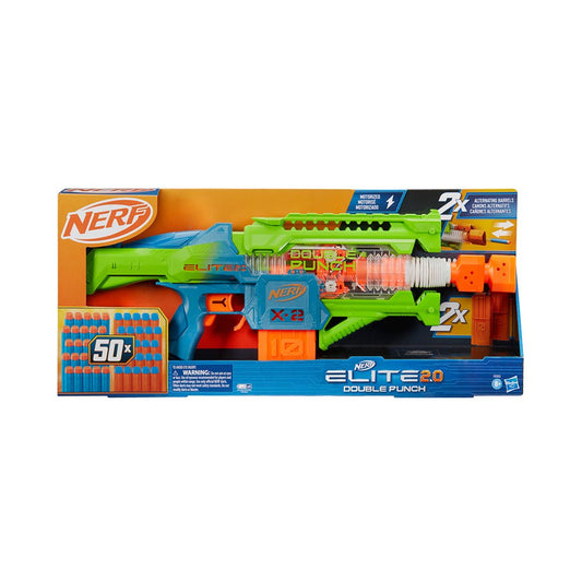 Nerf Elite 2.0 Double Punch Motorized Blaster with Rapid Alternating Barrels