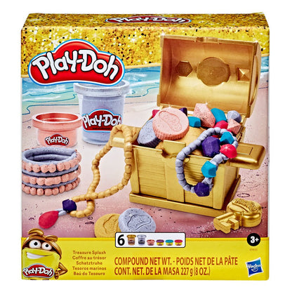 Play-Doh Gold Collection Treasure Splash Playset: Mold Golden Jewelry & Coins