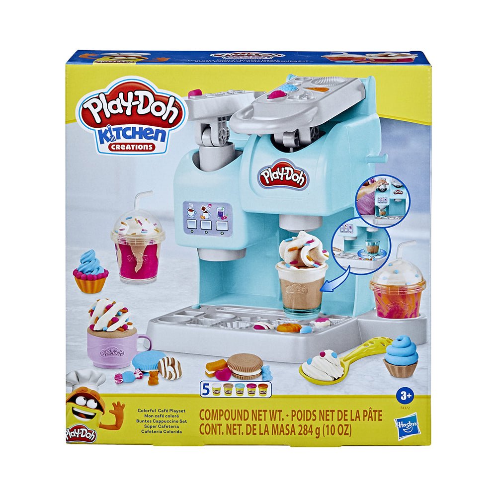 Play-Doh Kitchen Creations Colorful Cafe Playset: Pretend Coffee & Tea Maker Fun