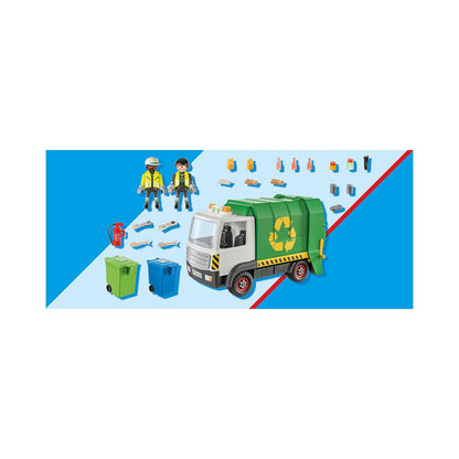 Interactive Playmobil City Life Recycling Truck Toy with Bins & Figures