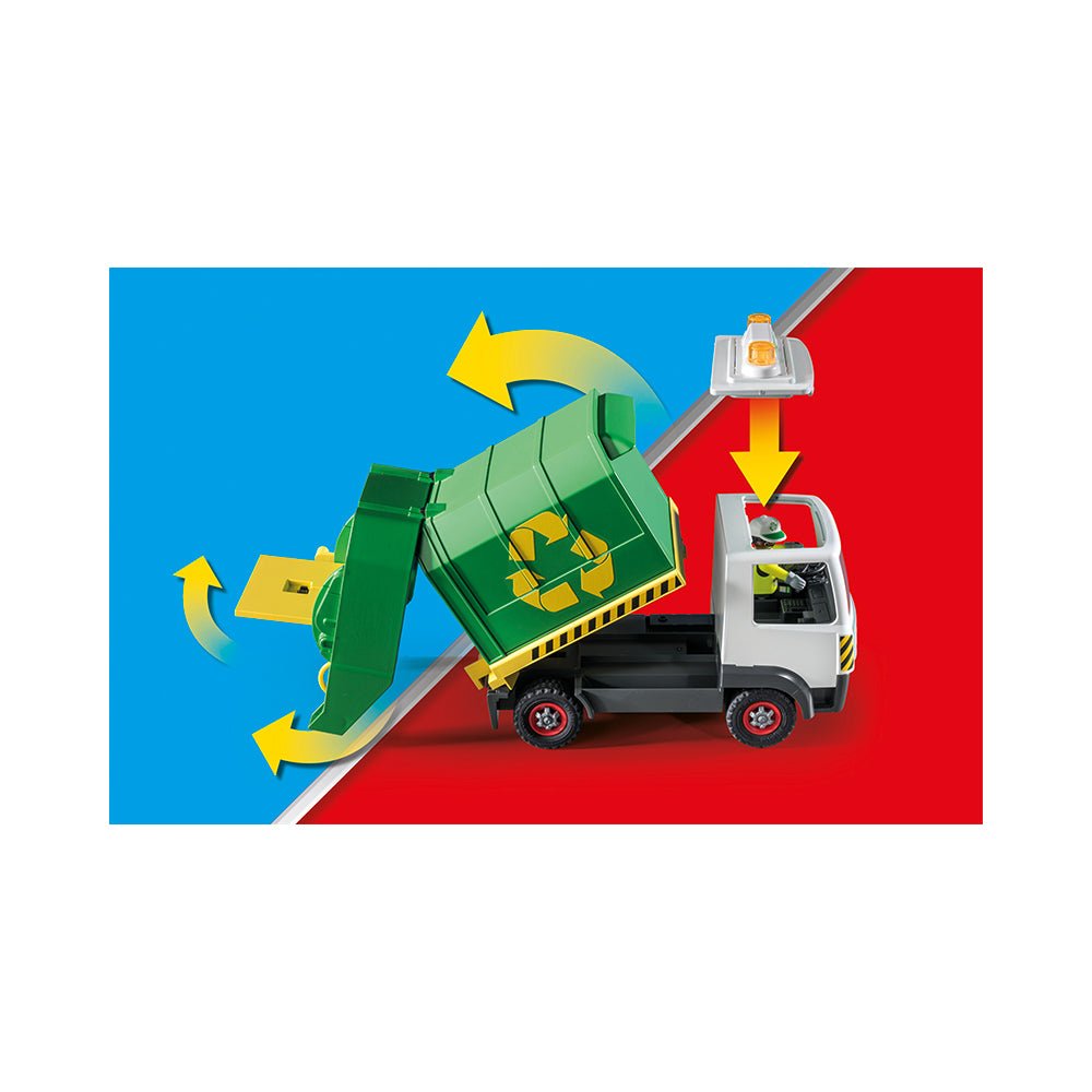 Interactive Playmobil City Life Recycling Truck Toy with Bins & Figures