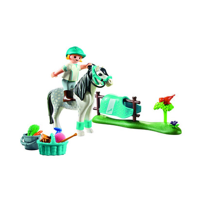 Playmobil Classic Collectible Pony with Girl Figure & Grooming Kit