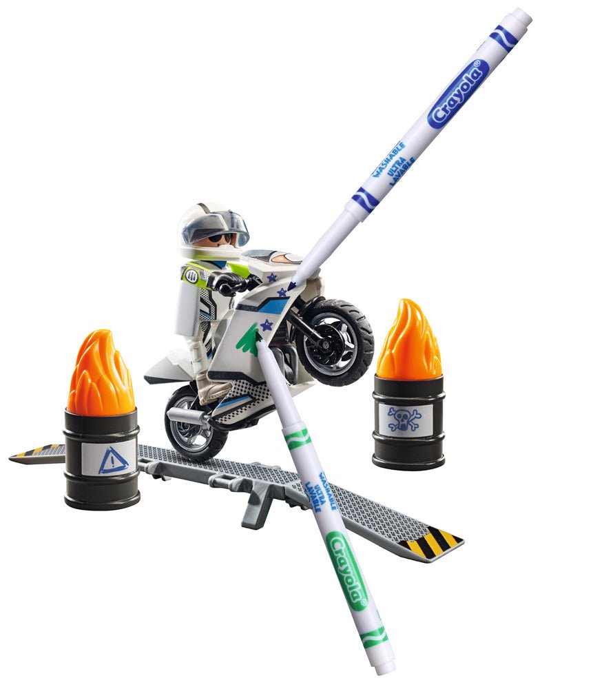 Playmobil Color Your Own Motorbike Craft Kit - Creative Kids Toy Set
