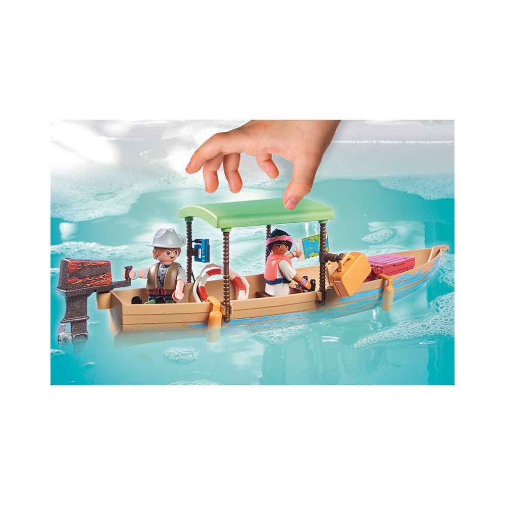 Playmobil Wiltopia Manatee Boat Trip Playset: Sustainable Water Adventure for Kids
