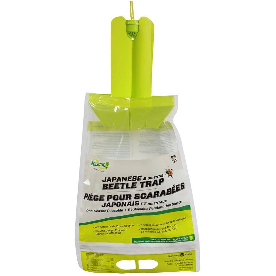 RESCUE One Season Japanese Beetle Trap: Effective Outdoor Garden Pest Control Solution