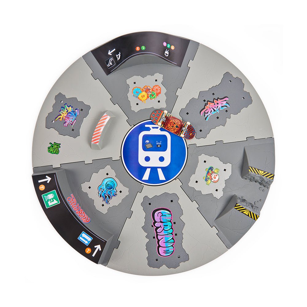 Tech Deck Authentic Fingerboard Turntable Skatepark Playset with Vehicle Figure