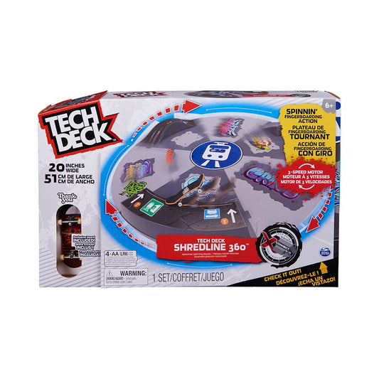 Tech Deck Authentic Fingerboard Turntable Skatepark Playset with Vehicle Figure