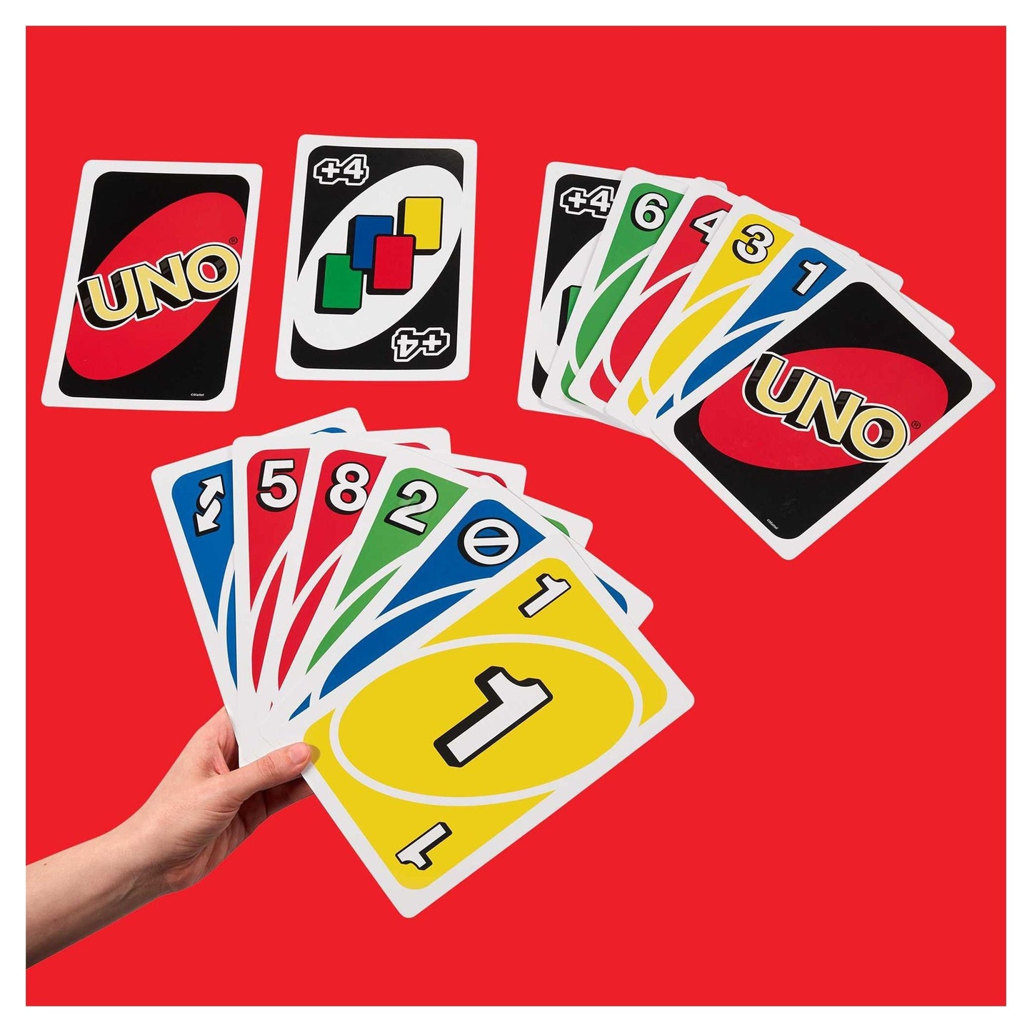 Giant UNO Family Card Game: Oversized Fun for All Ages, Colorblind Accessible