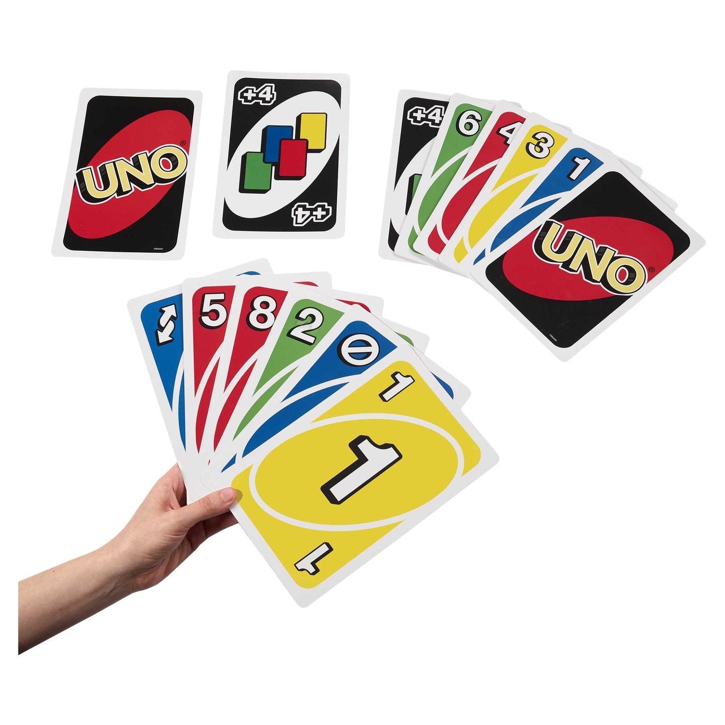 Giant UNO Family Card Game: Oversized Fun for All Ages, Colorblind Accessible