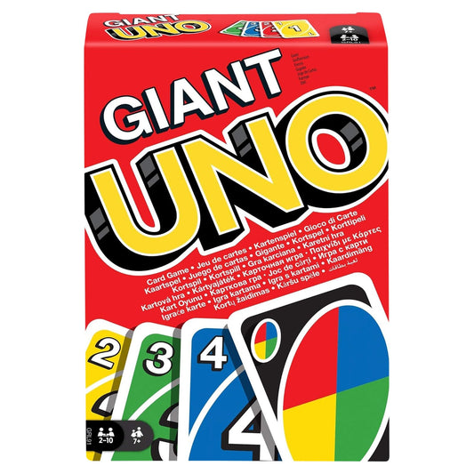 Giant UNO Family Card Game: Oversized Fun for All Ages, Colorblind Accessible